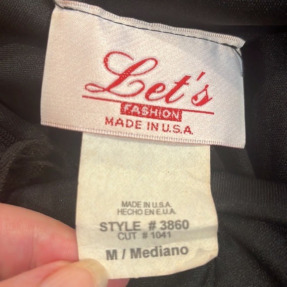 Black Mini Dress With Jeweled Halter Neckline, Size Medium - Picture 6 of 6